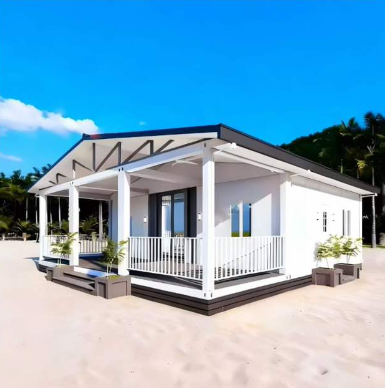 White beach house exterior